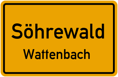 Ortsschild Söhrewald Wattenbach