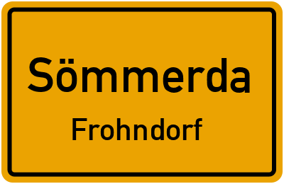 Straßenverzeichnis Sömmerda Frohndorf