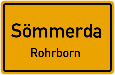 Straßenverzeichnis Sömmerda Rohrborn