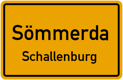 Straßenverzeichnis Sömmerda Schallenburg