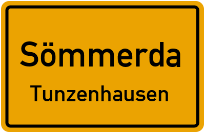 Straßenverzeichnis Sömmerda Tunzenhausen