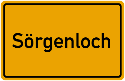 Ortsschild von Gemeinde Sörgenloch in Rheinland-Pfalz