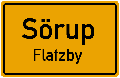 Ortsschild Sörup Flatzby