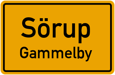 Ortsschild Sörup Gammelby