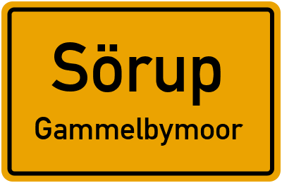 Ortsschild Sörup Gammelbymoor