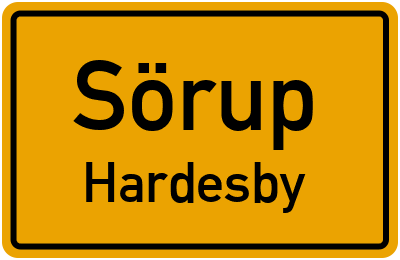 Ortsschild Sörup Hardesby