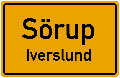 Ortsschild Sörup Iverslund