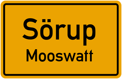 Ortsschild Sörup Mooswatt