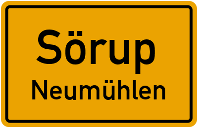 Straßenverzeichnis Sörup Neumühlen