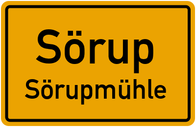 Ortsschild Sörup Sörupmühle