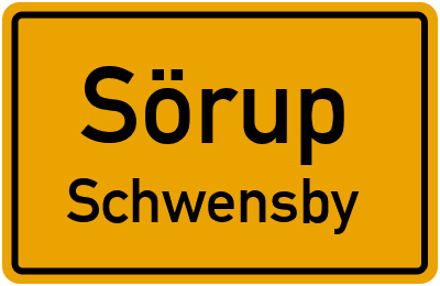 Ortsschild Sörup Schwensby