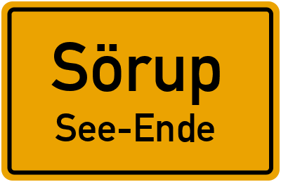 Ortsschild Sörup See-Ende