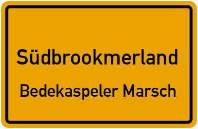 Straßenverzeichnis Südbrookmerland Bedekaspeler Marsch