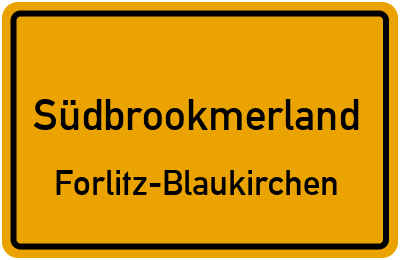 Ortsschild Südbrookmerland Forlitz-Blaukirchen