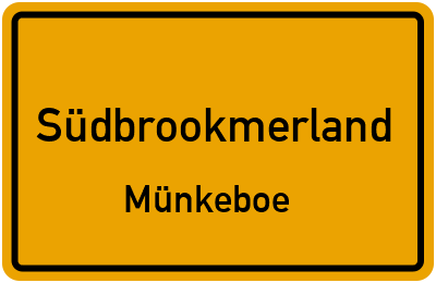 Ortsschild Südbrookmerland Münkeboe