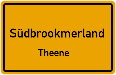 Straßenverzeichnis Südbrookmerland Theene