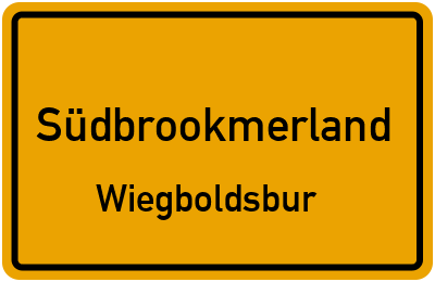 Ortsschild Südbrookmerland Wiegboldsbur