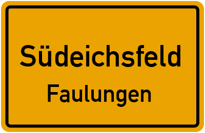 Straßenverzeichnis Südeichsfeld Faulungen