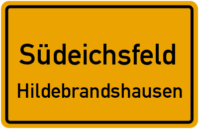 Straßenverzeichnis Südeichsfeld Hildebrandshausen
