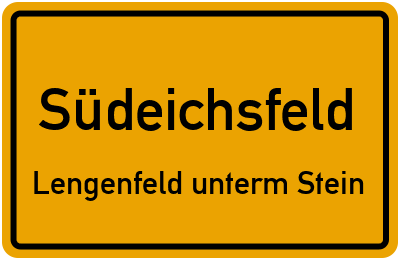 Straßenverzeichnis Südeichsfeld Lengenfeld unterm Stein