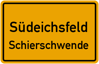Straßenverzeichnis Südeichsfeld Schierschwende