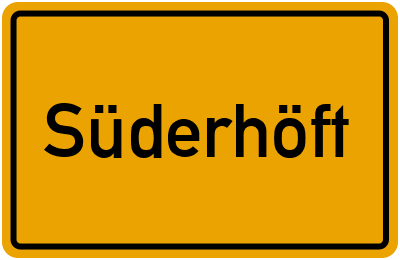 Ortsschild von Gemeinde Süderhöft in Schleswig-Holstein