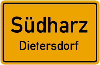 Straßenverzeichnis Südharz Dietersdorf