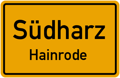 Straßenverzeichnis Südharz Hainrode