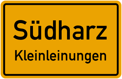 Straßenverzeichnis Südharz Kleinleinungen