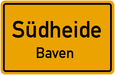 Straßenverzeichnis Südheide Baven
