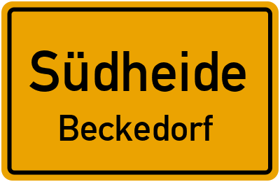 Straßenverzeichnis Südheide Beckedorf