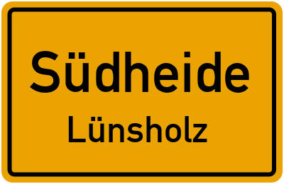 Straßenverzeichnis Südheide Lünsholz