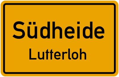 Straßenverzeichnis Südheide Lutterloh