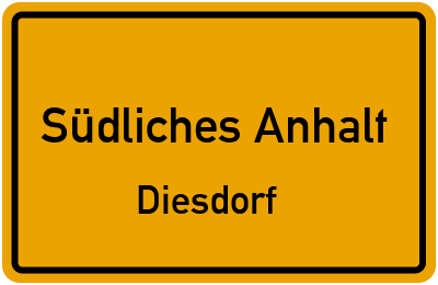 Straßenverzeichnis Südliches Anhalt Diesdorf