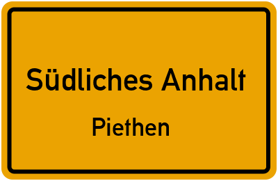 Straßenverzeichnis Südliches Anhalt Piethen