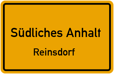 Straßenverzeichnis Südliches Anhalt Reinsdorf