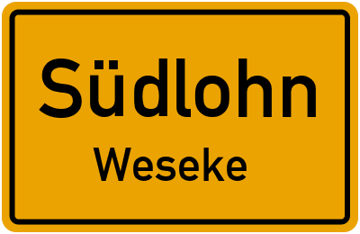 Straßenverzeichnis Südlohn Weseke