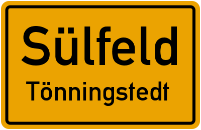 Straßenverzeichnis Sülfeld Tönningstedt
