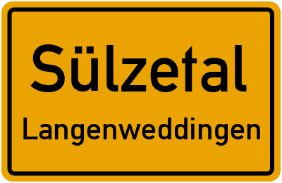 Ortsschild Sülzetal Langenweddingen
