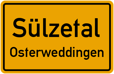 Ortsschild Sülzetal Osterweddingen