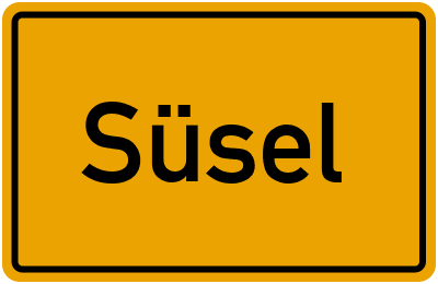 Ortsschild von Gemeinde Süsel in Schleswig-Holstein
