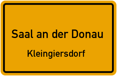 Straßenverzeichnis Saal an der Donau Kleingiersdorf