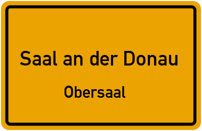 Straßenverzeichnis Saal an der Donau Obersaal