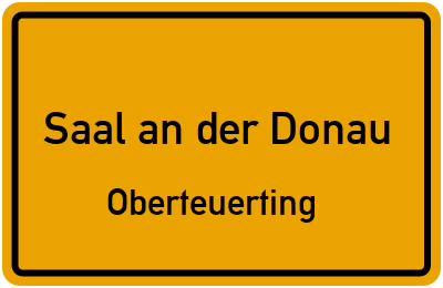 Straßenverzeichnis Saal an der Donau Oberteuerting