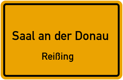 Straßenverzeichnis Saal an der Donau Reißing