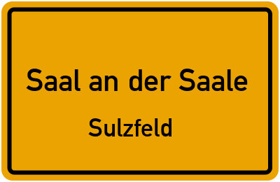 Straßenverzeichnis Saal an der Saale Sulzfeld