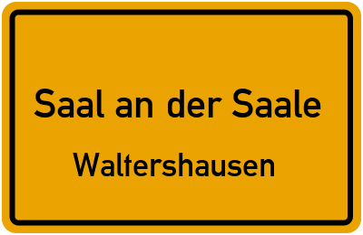 Straßenverzeichnis Saal an der Saale Waltershausen