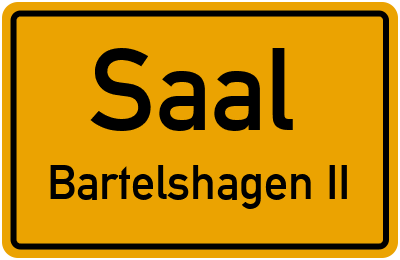 Ortsschild Saal Bartelshagen II