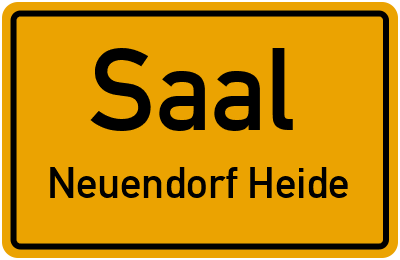 Ortsschild Saal Neuendorf Heide