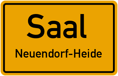 Straßenverzeichnis Saal Neuendorf-Heide